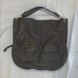 Gray/Gold Faux Leather Steve Madden Bag